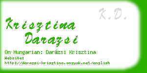 krisztina darazsi business card